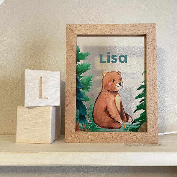 Personalized forest and animals LED frame Personalized forest and animals LED frame
