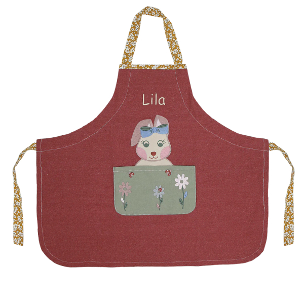 Personalised kids apron Lady Rabbit Personalised kids apron Lady Rabbit