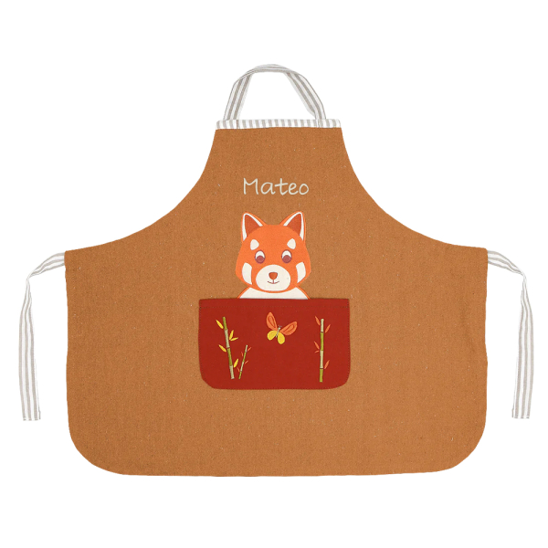 Personalised kids apron Red Panda Personalised kids apron Red Panda