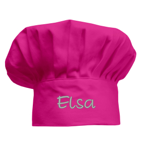 Personalised pink chef’s hat for children Personalised pink chef’s hat for children