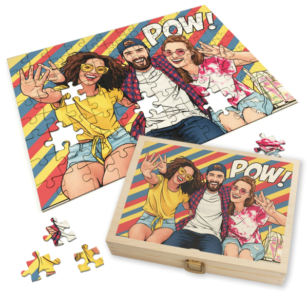 Photo puzzle Pop Art Comics Roy Lichtenstein style Photo puzzle Pop Art Comics Roy Lichtenstein style