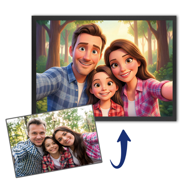 Portrait in the style of 3D animated film based on a photo Portrait in the style of 3D animated film based on a photo