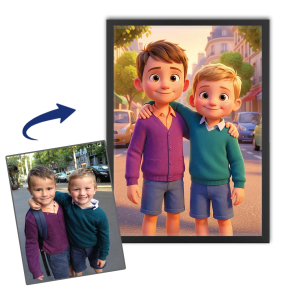 Portrait in the style of 3D animated film based on a photo Portrait in the style of 3D animated film based on a photo