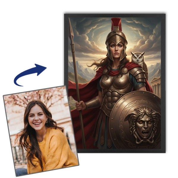 Portrait of a woman transformed into a historical figure Portrait of a woman transformed into a historical figure