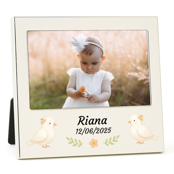 Printed photo frame for birth or christening Printed photo frame for birth or christening