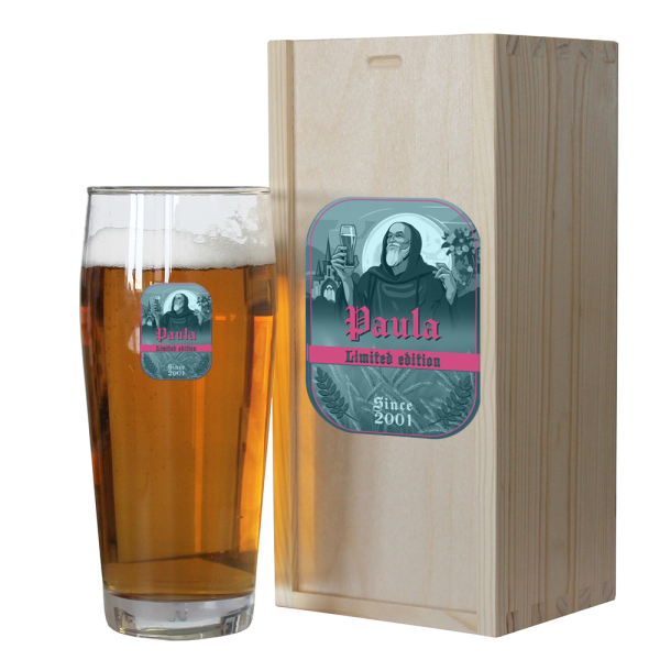 Printed Trappist beer glass Printed Trappist beer glass