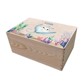 Printed wooden box ocean Printed wooden box ocean