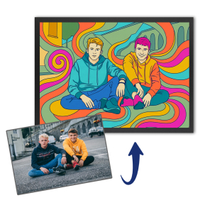Psychedelic portrait from a photo Psychedelic portrait from a photo
