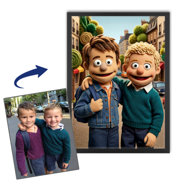 Puppet-style portrait from a photo Puppet-style portrait from a photo