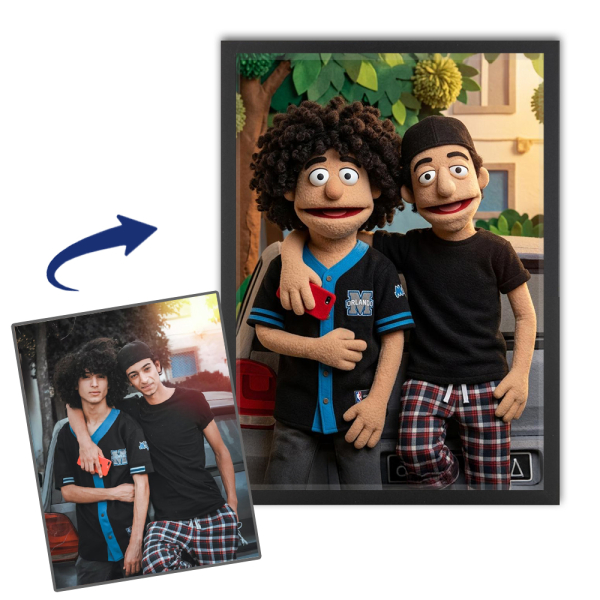 Puppet-style portrait from a photo Puppet-style portrait from a photo