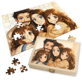 Puzzle of a photo transformed into Manga Puzzle of a photo transformed into Manga