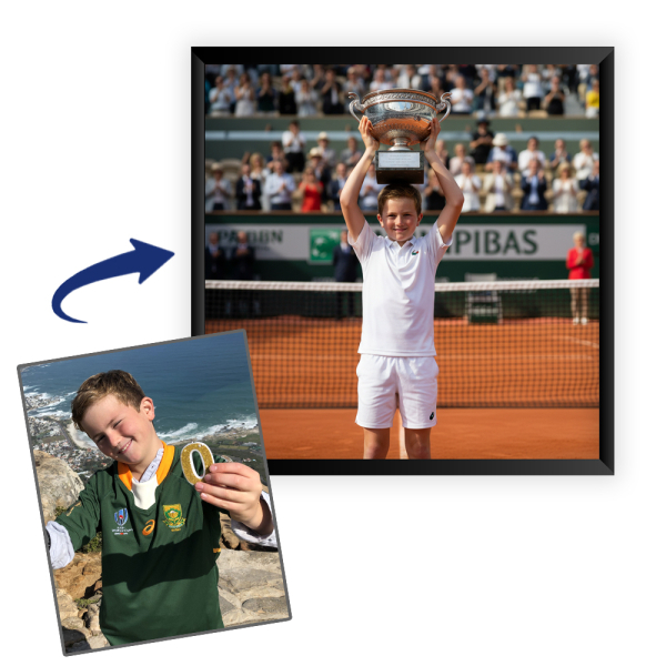 Personalised sports legend portrait Personalised sports legend portrait