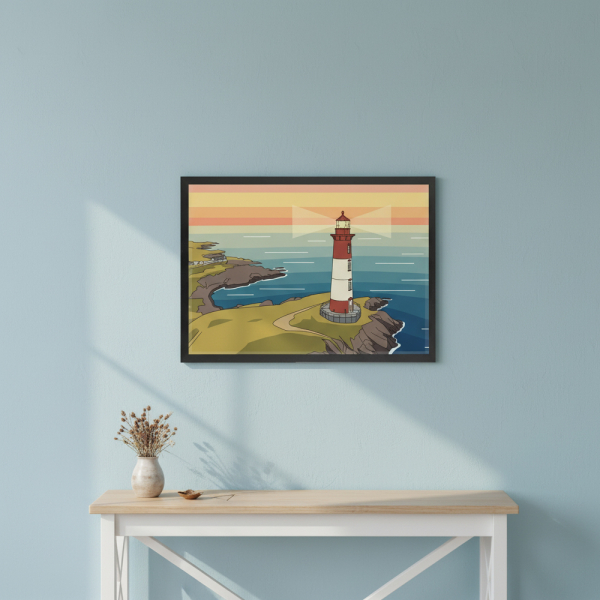 Illustrated landscape in flat design based on a photo Illustrated landscape in flat design based on a photo