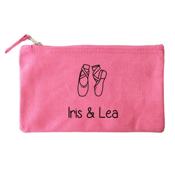 Small cotton pouch printed with name and design Small cotton pouch printed with name and design