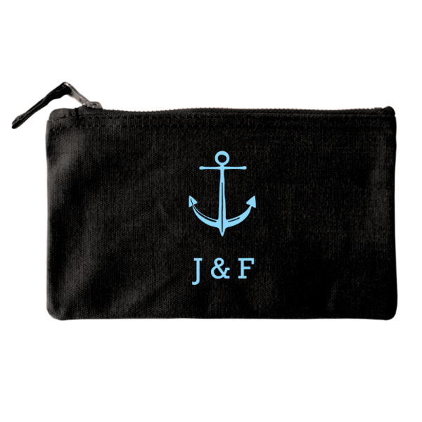 Small cotton pouch printed with name and design Small cotton pouch printed with name and design