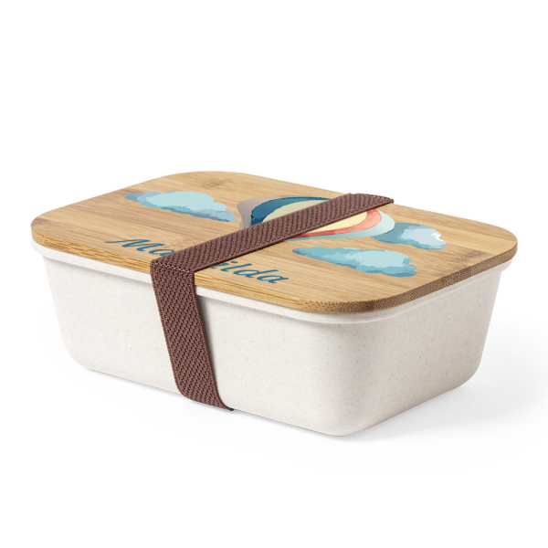 Snack box with hot air balloon and name Snack box with hot air balloon and name
