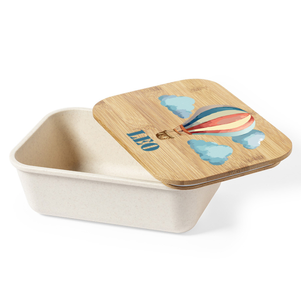 Snack box with hot air balloon and name Snack box with hot air balloon and name