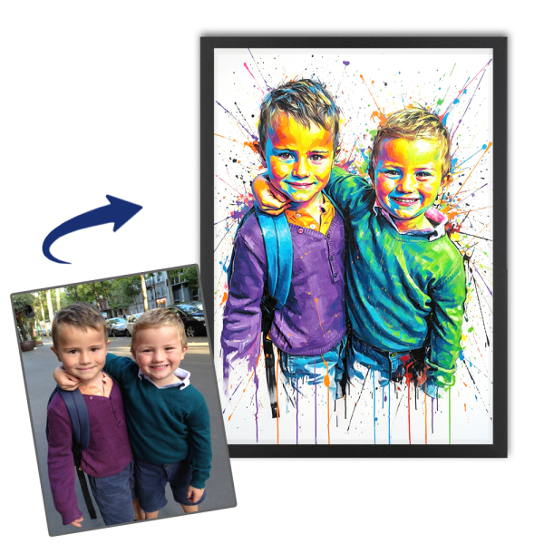 Street art portrait from a photo Street art portrait from a photo
