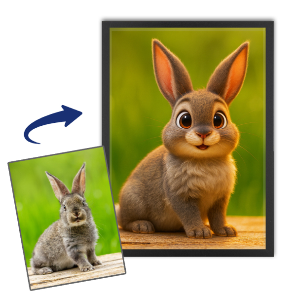 Animal portrait in the style of a 3D animated film Animal portrait in the style of a 3D animated film