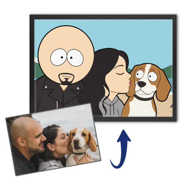 Quirky cartoon-style caricature from a photo Quirky cartoon-style caricature from a photo
