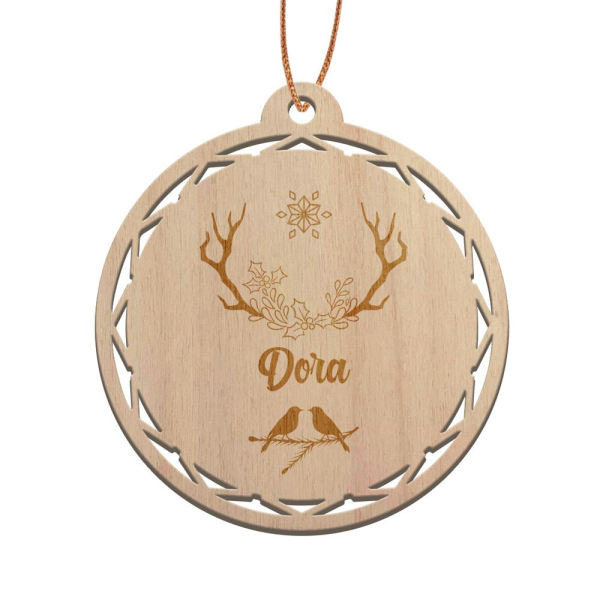 Personalised wooden Christmas bauble Christmas Spirit Personalised wooden Christmas bauble Christmas Spirit