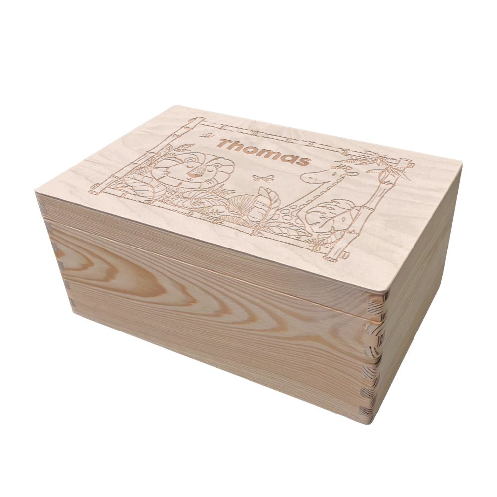 Engraved storage boxes for children