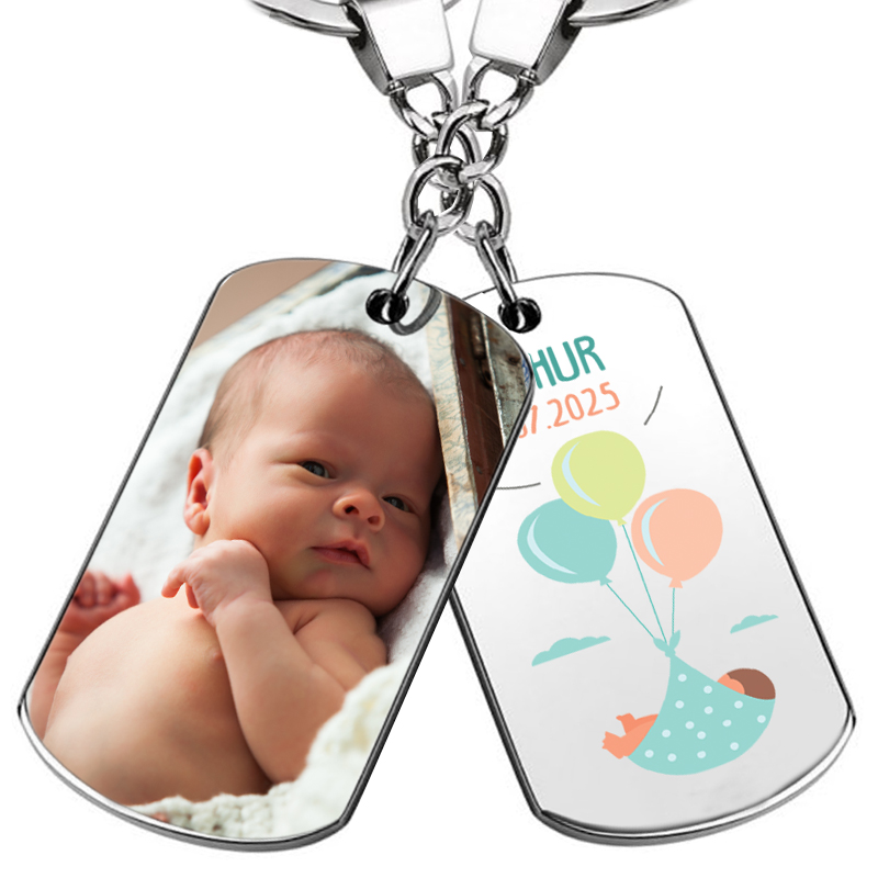 Printed photo keyring