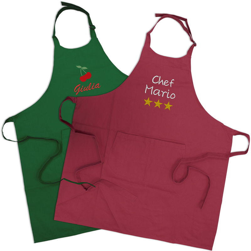 Adult embroidered aprons
