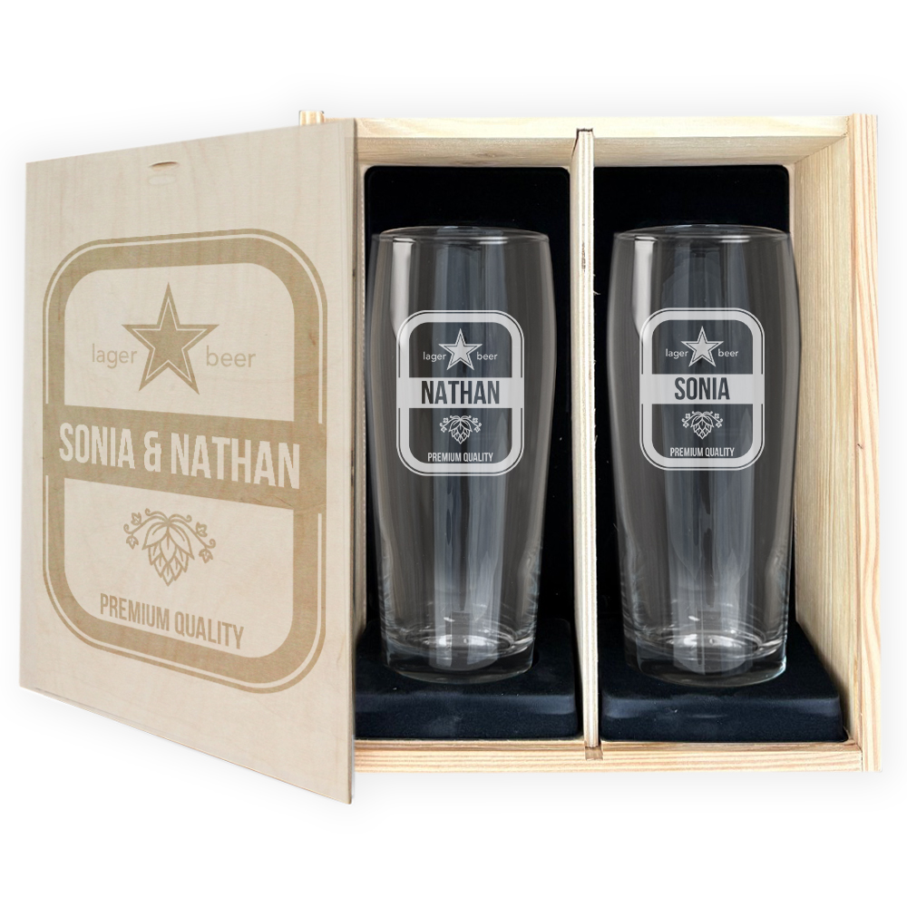 2 Beer Glass Gift Sets