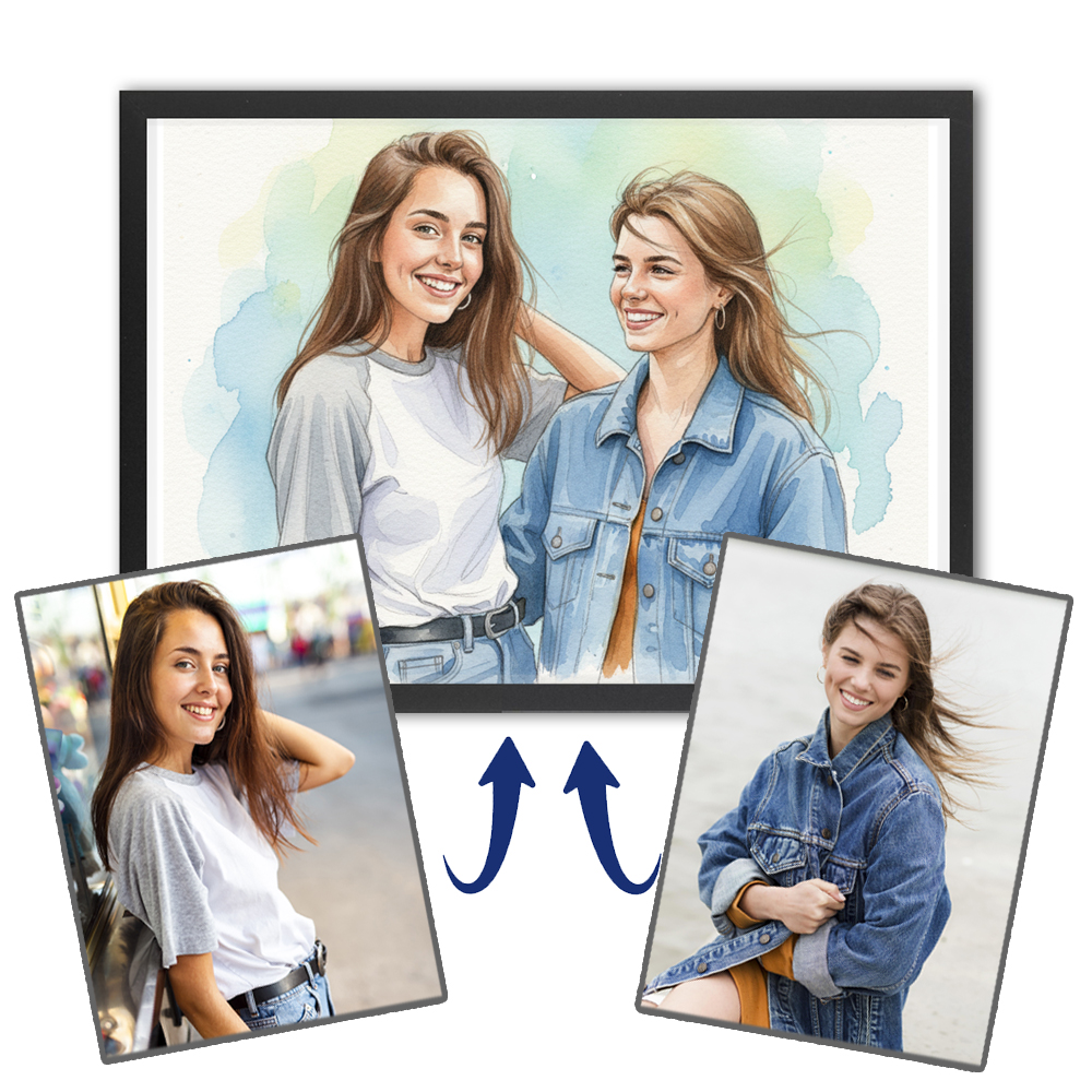 Portraits from 2 photos