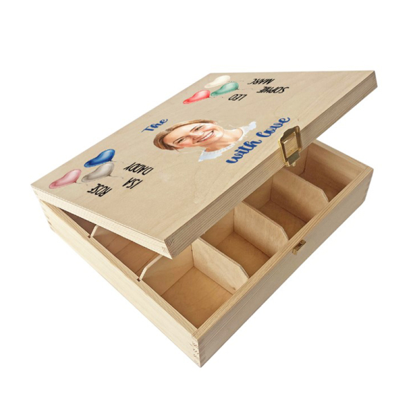 12-compartment tea box Heart Balloons