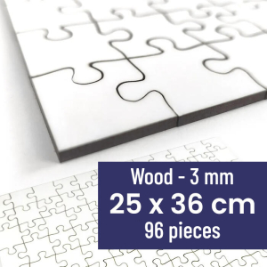 Large wooden puzzle | 25x36cm | 96 pieces