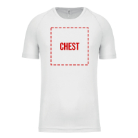 On the chest