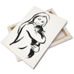 Canvas fabric on stretcher