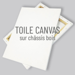 Canvas fabric on stretcher