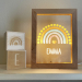Personalised LED frame with rainbow and name Personalised LED frame with rainbow and name