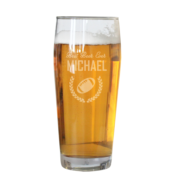 Personalised sportsman�s pint glass