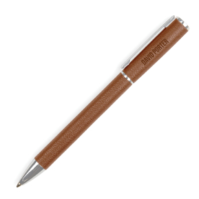 Personalised Timo Leather-Bound Ballpoint Pen