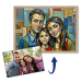 Artistic portrait in a cubist style Artistic portrait in a cubist style