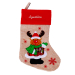 Beige linen-effect embroidered Christmas stocking Beige linen-effect embroidered Christmas stocking