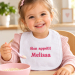 Bib with embroidered name