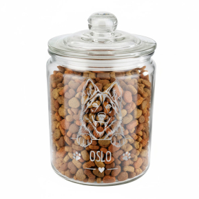 Engraved treat jar for dogs