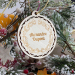 Wooden Christmas Bauble personalised with wreath