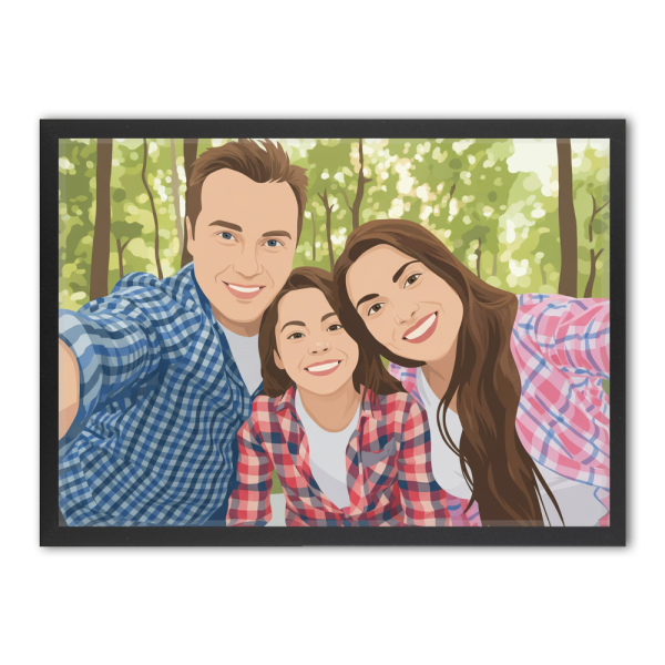 Flat design portrait based on a photo