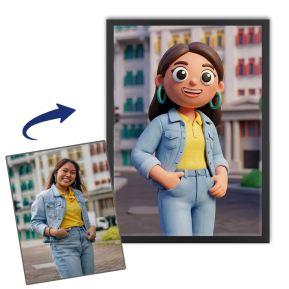 Clay Art style portrait based on a photo