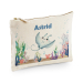 Cotton pouch with ocean print Cotton pouch with ocean print