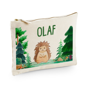 Custom cotton pouch with forest theme