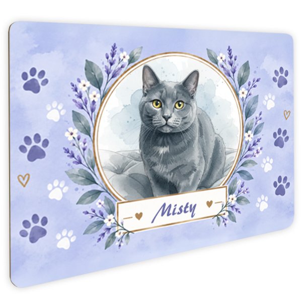 Door sign with watercolour pet photo