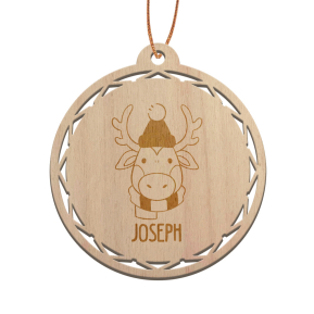 Wooden Christmas Bauble personalised for child