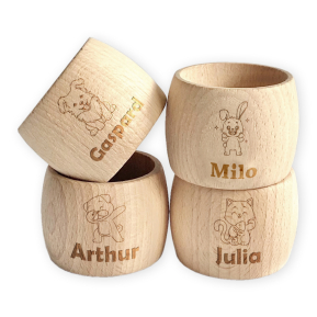 Engraved animal napkin ring